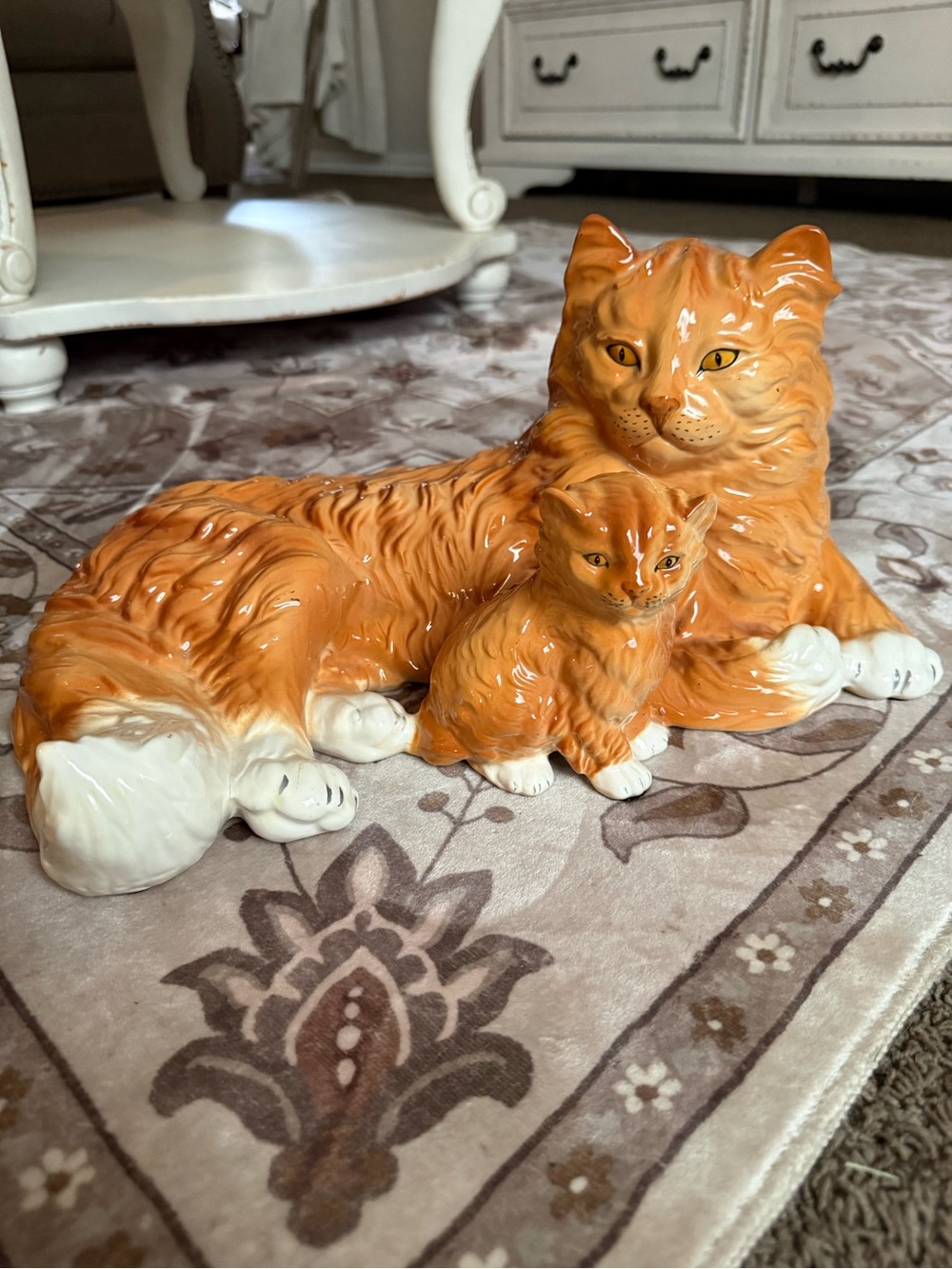 Ronzan made in Italy Persian cats 
Ceramic Cats and Kitten Figurine - Decorative